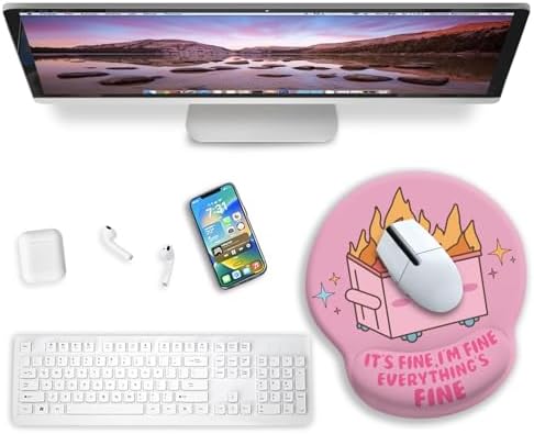 Blusabaca Mouse Pad with Wrist Rest Ergonomic Mousepad Wrist Support Cute