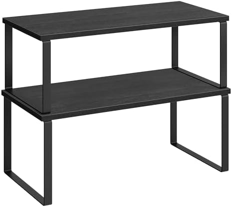 SONGMICS Cabinet Organizer Shelf, Set of 2 Spice Rack, Kitchen Storage