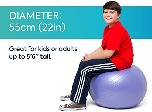 Bouncyband Balance Ball – Create Flexible Seating to Improve Focus at School, Office, or Home with This No-Roll Weighted Ball