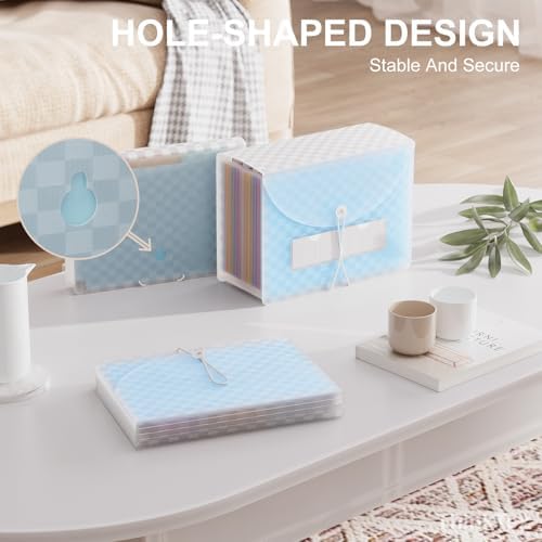 ThinkTex Accordion File Organizer, 26 Pockets Expanding File Folders, Blue