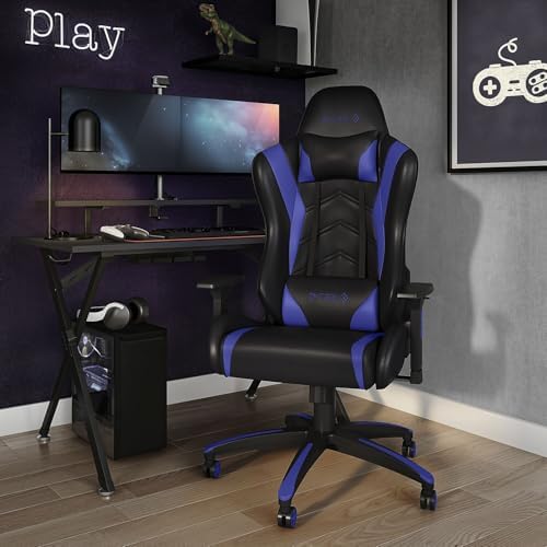 STAPLES Emerge Vartan Gaming Chair, Adjustable Height, Swivel, Blue
