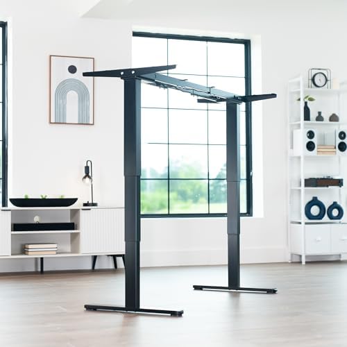 VIVO Black Dual Motor Electric Standing Desk Frame, DESK-V103E