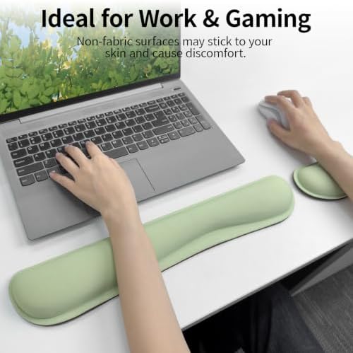 Bloss 2 Green Wrist Rest for Mouse & Keyboard, Ergonomic Wrist Support