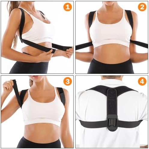 Posture Corrector for Women & Men, Breathable & Adjustable (Medium)
