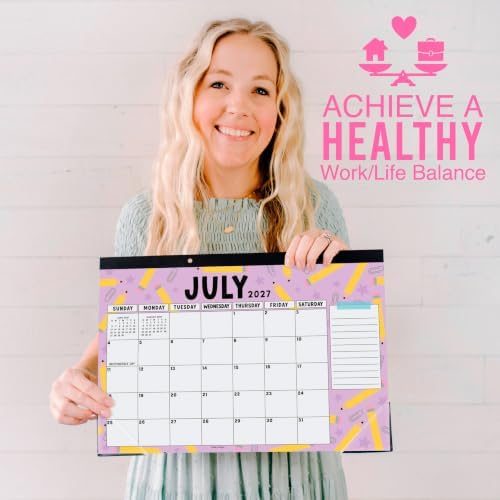 Large Desk Calendar 2027 - Desktop Calendar 2027-2028