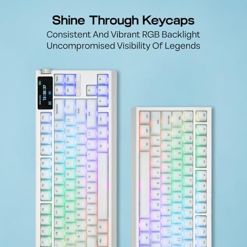 EPOMAKER AegisSil Keycap Set, Silicone Material, Cherry Profile, 113 Keys, 65%/75%/Full Size, Custom Keyboard Keycaps Set for Cherry MX, Kailh, Outemu, Gateron Mechanical Gaming Keyboard (White)