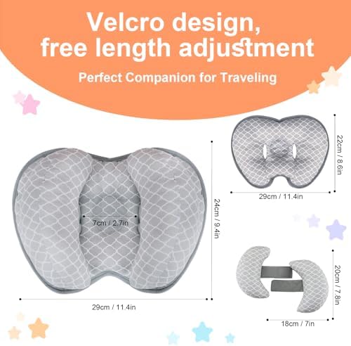KAKIBLIN Baby Head Neck Support Pillow, 2 in 1 Banana Neck Pillow for Baby