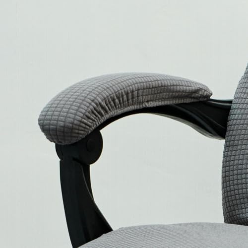 Melaluxe Office Chair Armrest Covers, Stretchable Removable Washable Chair Arm Covers, Elastic Desk Computer Gaming Chair Arm Rest Protector Slipcovers (Light Gray)