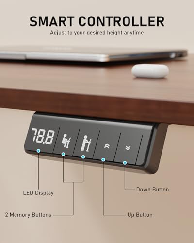 55" Large Electric Standing Desk Adjustable Height for Home Office