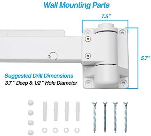 AVLT Single Monitor Arm Wall Mount for 17-32" Screens, Medical Grade
