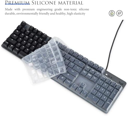 Keyboard Cover Skin for Logitech K845 Mechanical Illuminated Keyboard, Logitech K845 Keyboard Protector Accessories,Ultra Thin Desktop PC Silicone Keyboard Cover-Clear
