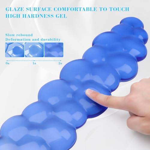 Gel Cloud Keyboard and Mouse Wrist Rest, Cute Wrist Support and Arm Support Rest for Typing Pain Relief，Suitable for Office/Computer/Laptop/Gaming Set-Blue