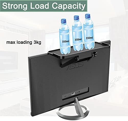 TETVIK TV Screen Top Shelf Monitor Shelf Adjustable Computer Screen for Office Desk,Cellphone Stand,Media Box, Game Console,Router 11.8x4.7 inch TV Tray Stand Mount Storage Organizer Bracket 1 Piece