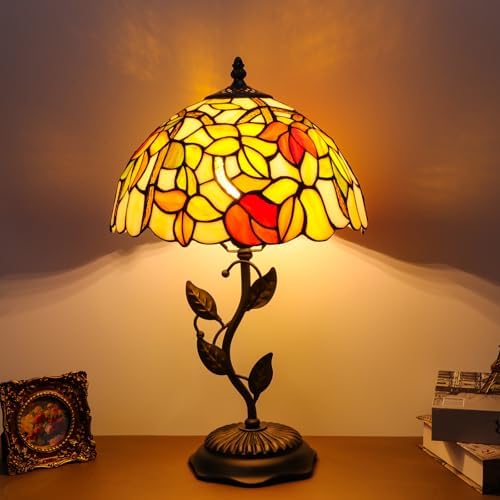 Tiffany Table Lamp Flower Style Stained Glass Lamp