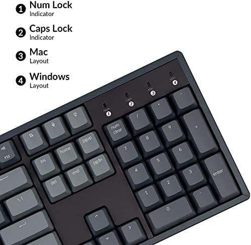 Keychron K10 RGB Full Size Layout Hot-Swappable Mechanical Keyboard for Mac Windows, Multitasking 104-Key Bluetooth Wireless/USB Wired Gaming Keyboard with Keychron Super Brown Switch Aluminum Frame