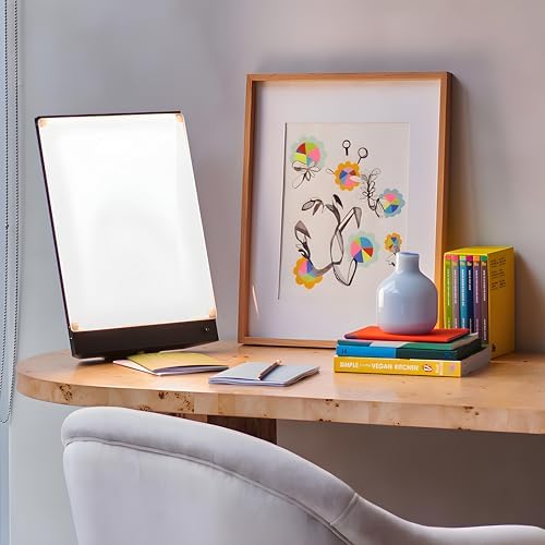 Northern Light Technologies Boxelite - 10000 Lux Light Therapy Lamp - Full Spectrum Lightbox Therapy Light for Natural Mood and Energy Enhancement, Sunlight Desk Lamp, Black