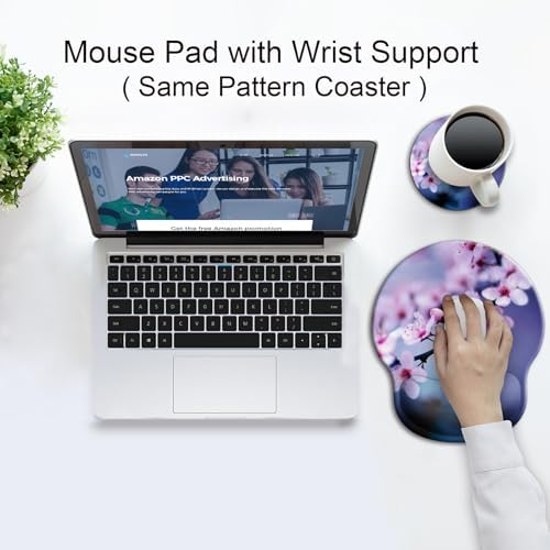 Ergonomic Mouse Pad with Wrist Rest Support,Gel Mouse Pads for Desk