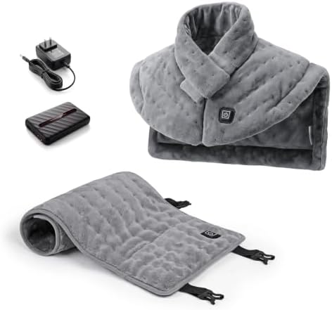 Cordless Heating Pad for Neck and Shoulders Back, 10000mAh Battery,2 Packs