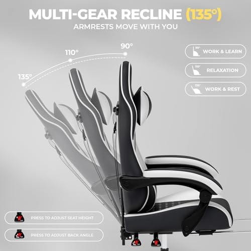 Black Ergonomic Video Gaming Chair