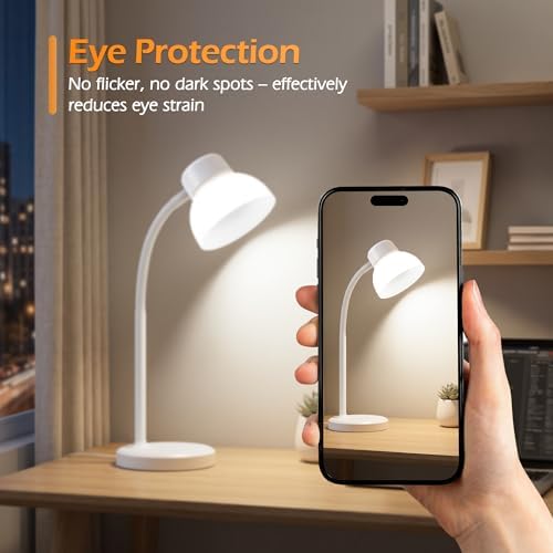 Desk Lamps for Home Office,Small LED Reading Lamp,5000K Eye-Care Desk Light