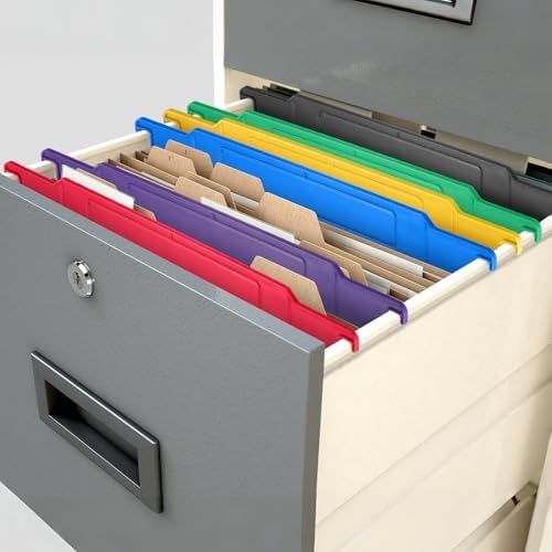 Watersay 24 Pack File Cabinet Dividers 11 x 6 in, Multicolor