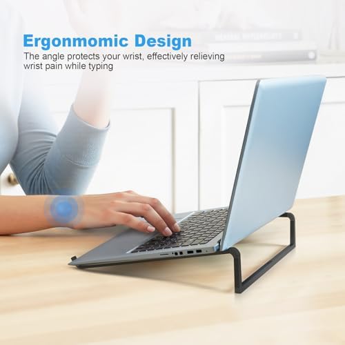 TENOC Foldable Laptop Stand for Desk, Black