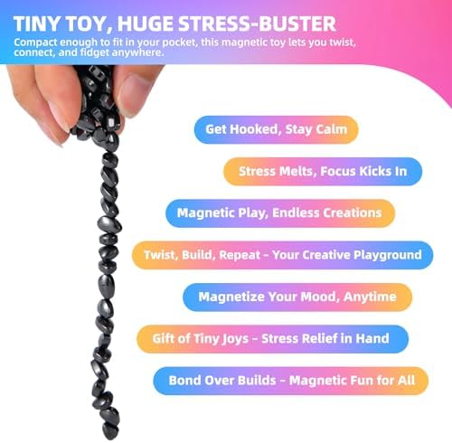 550pcs Fidget Toys for Adults & Teens,Stress Relief Sensory Toys for Autism ADHD Anxiety,Weak Magnetic Putty,Desk Fidgets Toys for Office,Adults Gifts