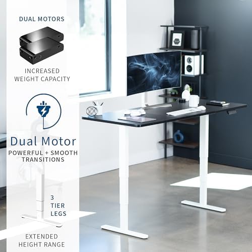 VIVO Black 71 x 30 in Standing Desk, DESK-KIT-2W7B