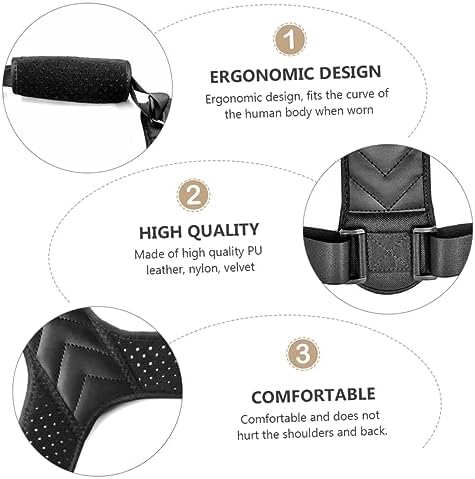 COLLBATH Adjustable Posture Corrector Back Brace for Men Women Ergonomic Design for Comfortable Alignment Breathable Material for Home Office Use