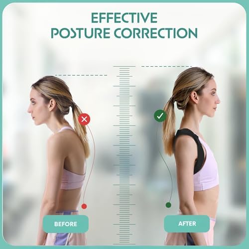 Posture Corrector for Women & Men - Fully Adjustable Back Brace Posture Corrector for Men & Women - Shoulder Brace - Back Straightener - Shoulder Support - Neck, Upper and Mid Spine Support