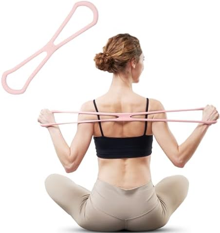 Keep Figure-8 Resistance Band - High Elasticity Exercise Band for Arm Toning, Shoulder & Core Stretching - Anti-Slip Grip Portable Fitness Equipment for Home Workout