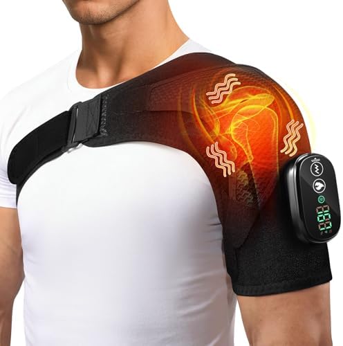 Shoulder Heating Pad & Massager, Shoulder Wrap Brace Massager with Heat