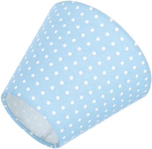 Luxshiny Creative Polka Dot Cloth Lampshade Blue Bottom Soft Light Filter Home Decor for Wall Floor Bedside Lamps Fabric Cover
