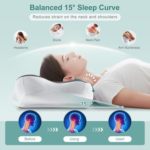 DONAMA Cervical Pillow Ergonomic Memory Foam Pillow for Neck Support