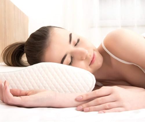 EPABO Contour Memory Foam Pillow Orthopedic Sleeping Pillows, Ergonomic Cervical Pillow for Neck Pain - for Side Sleepers, Back and Stomach Sleepers, Free Pillowcase Included (Firm & Standard Size