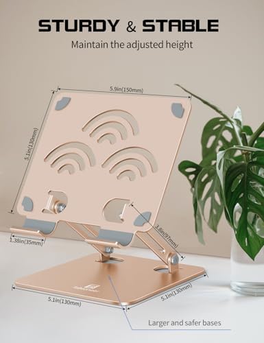 Tablet Stand for Desk, Fits All 4"-12" iPad, Gold, Pro Size