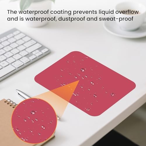 Small Mouse Pad 6 x 8 Inch, Horizontal and Vertical Flexible use. Great for Traveling, Wireless laptops, Keyboard Trays, Offices, etc. (red)