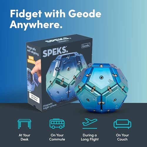 Speks Geode Magnetic Sensory Sphere, Stress Relief Tool, Executive Desk Toy