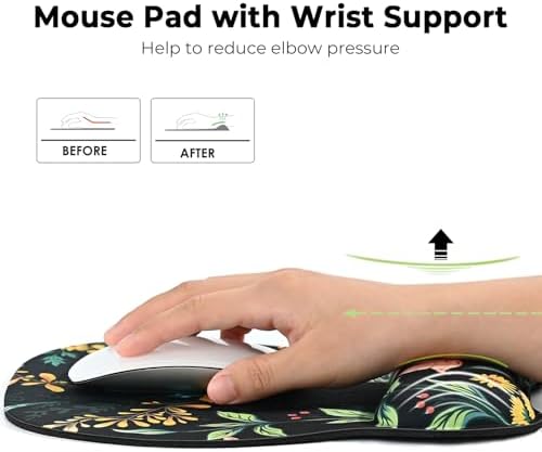 EooCoo Ergonomic Mouse Pad with Wrist Rest, Memory Foam Support Mousepad