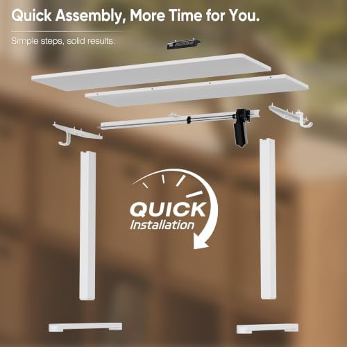 Monomi 39.4" Electric Standing Desk, Height Adjustable sit Stand up,White
