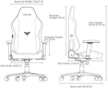 Gaming Chair - High Back Ergonomic Computer Chair with Lumbar Support, Video Game Chair-4D Adjustable Armrests,170° Reclining & 320lb Capacity,Game Chair for Home