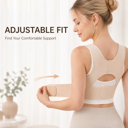 Posture Corrector, Adjustable Upper Back Support Brace, One Size