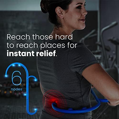 LiBa Back and Neck Massager 2-Pack Trigger Point Hook Therapy Blue