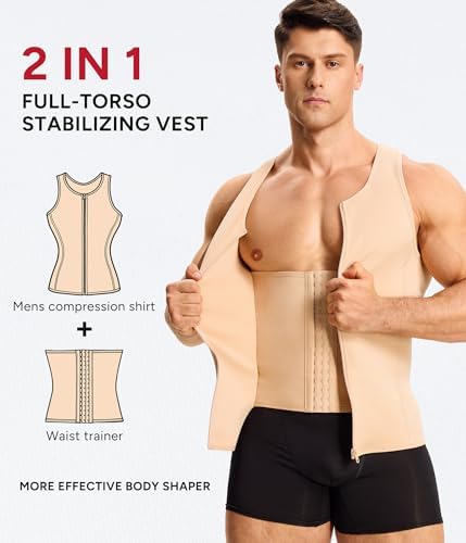 Nebility Compression Shirt Men Fajas Hombres Shapewear Tank Top Body Shaper