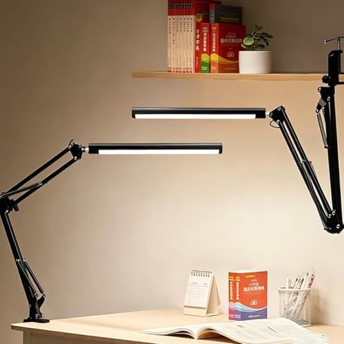LED Clip On Easel Lamp with Adjustable Swing Arm, 3 Colour Modes Dimmable
