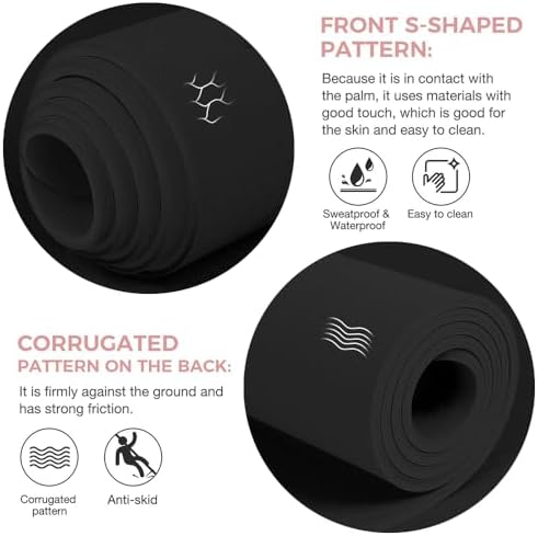 Gruper Yoga Mat Non Slip, TPE Extra Wide Yoga Mat with Alignment Mark