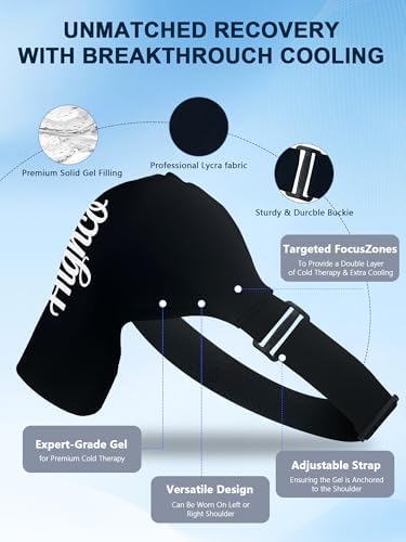 Shoulder Ice Pack Wrap for Rotator Cuff and Arm,Cold Compression for Relief