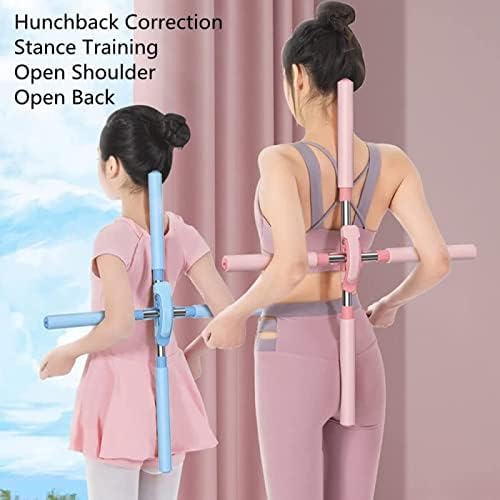 ANRIO Yoga Cross Sticks for Men & Women Back Shoulder Support Straightener Sports Training Posture Corrector for Relief Teenager Hunchback,Poor Posture, Kyphosis, Etc (Color : Green, Size : 54-86cm)