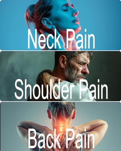 HZC Neck Massager with Heat, Electric Back Massager for Pain Relief Deep Tissue, Wireless Shoulder Massager Human-Hand-Like Kneading Squeeze Massage Pillow Squeeze Trapezius Muscles Device