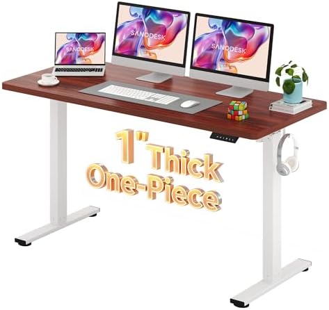 SANODESK One-Piece 1'' Thick Height Adjustable Standing Desk 60''x24''